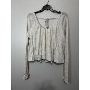WE THE FREE Bondi Cropped Thermal in Oatmeal Heather Size Large